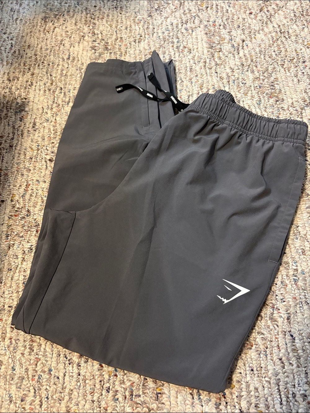 Gymshark Men's Dark Gray Athletic joggers  with White Logo